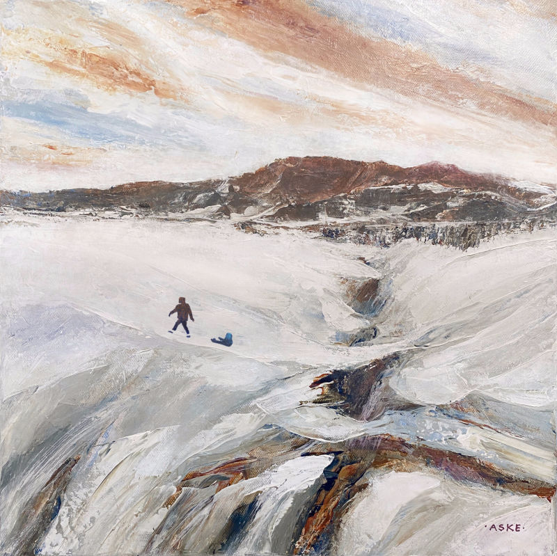Snow Day: 40 x 40 Acrylic on Canvas